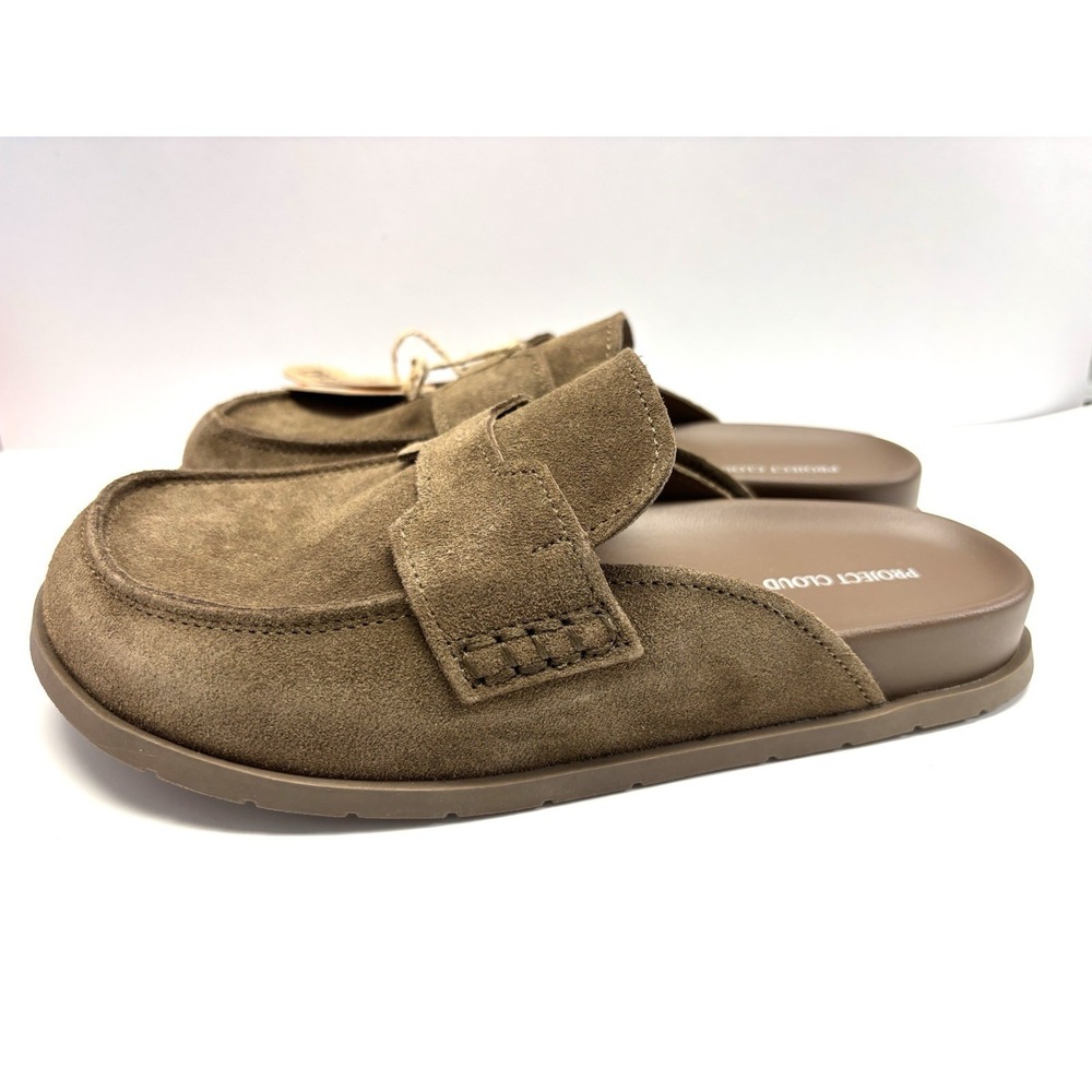 Project Cloud Brown Suede Slide Sandals Women's Size 10 Comfort Slip On NWT